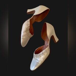 Womens Vintage Rosina Ferragamo Schiavone Wedding Shoes Sz 5B